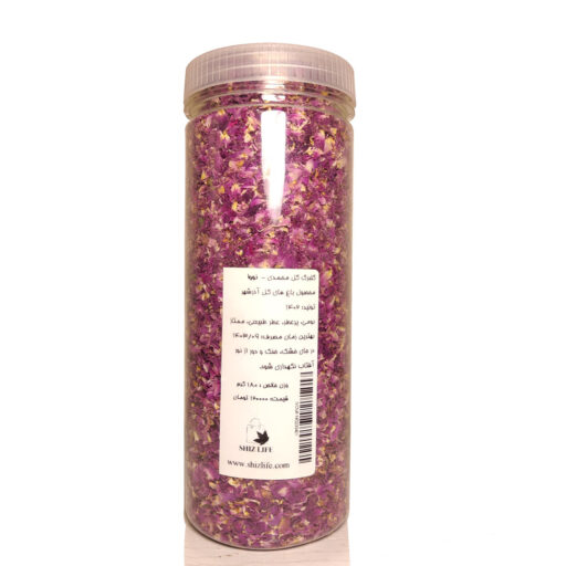 نمای-کامل-ظرف-جار-پت-لیبل-مشخصات-گلبرگ-گل-محمدی-بومی-آذرشهر-نووا